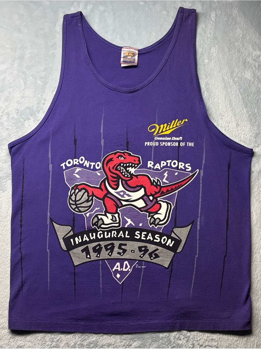 Vintage Toronto Raptors Inaugural Season 1995-96 A.D. Tank Top Size XL (1994)